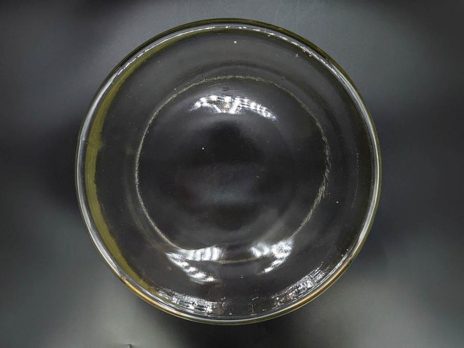 昭和初期　様々な使い方ができるシンプルで取り入れやすいガラスビン(ガラス瓶、硝子、フラワーベース、水槽、金魚鉢)(R-076201)