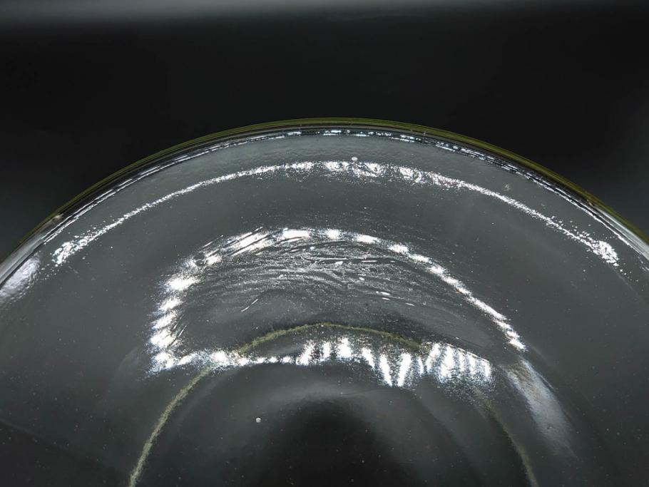 昭和初期　様々な使い方ができるシンプルで取り入れやすいガラスビン(ガラス瓶、硝子、フラワーベース、水槽、金魚鉢)(R-076201)