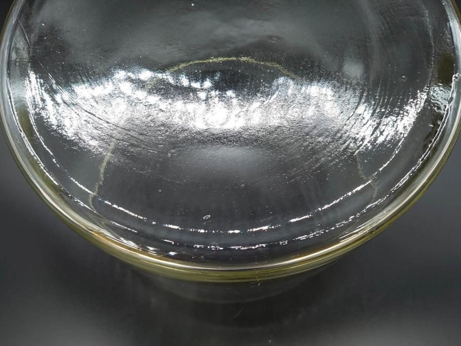 昭和初期　様々な使い方ができるシンプルで取り入れやすいガラスビン(ガラス瓶、硝子、フラワーベース、水槽、金魚鉢)(R-076201)