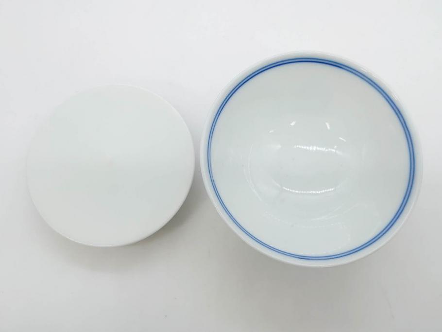 有田焼　伊万里　染錦　獅子　宝珠　約9cm　2.9寸　匠の美技を感じる蓋付き茶碗5客セット(珍味入れ、器、どんぶり、和食器、二寸九分)(R-082824)