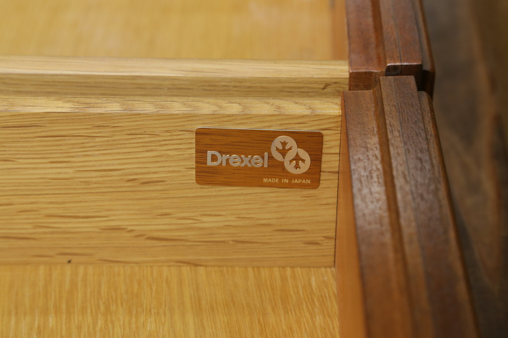 中古　DREXEL HERITAGE(ドレクセルヘリテイジ)　マホガニー材　姿見も兼ね備えた格調高く優美な佇まいのドレッサー(三面鏡、スタンドミラー、化粧台)(R-061399)