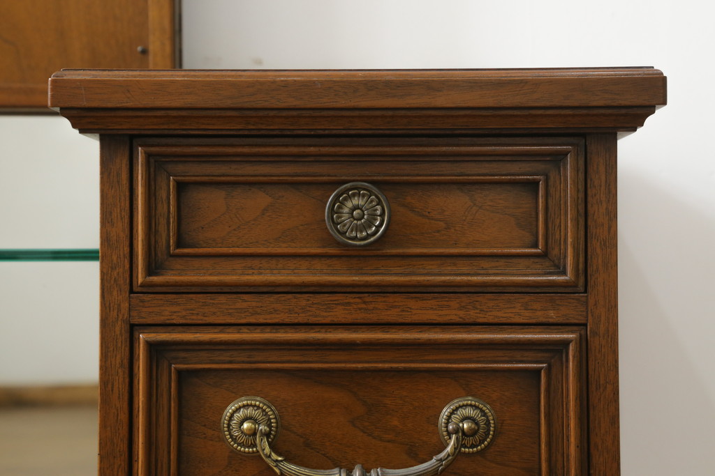 中古　DREXEL HERITAGE(ドレクセルヘリテイジ)　マホガニー材　姿見も兼ね備えた格調高く優美な佇まいのドレッサー(三面鏡、スタンドミラー、化粧台)(R-061399)