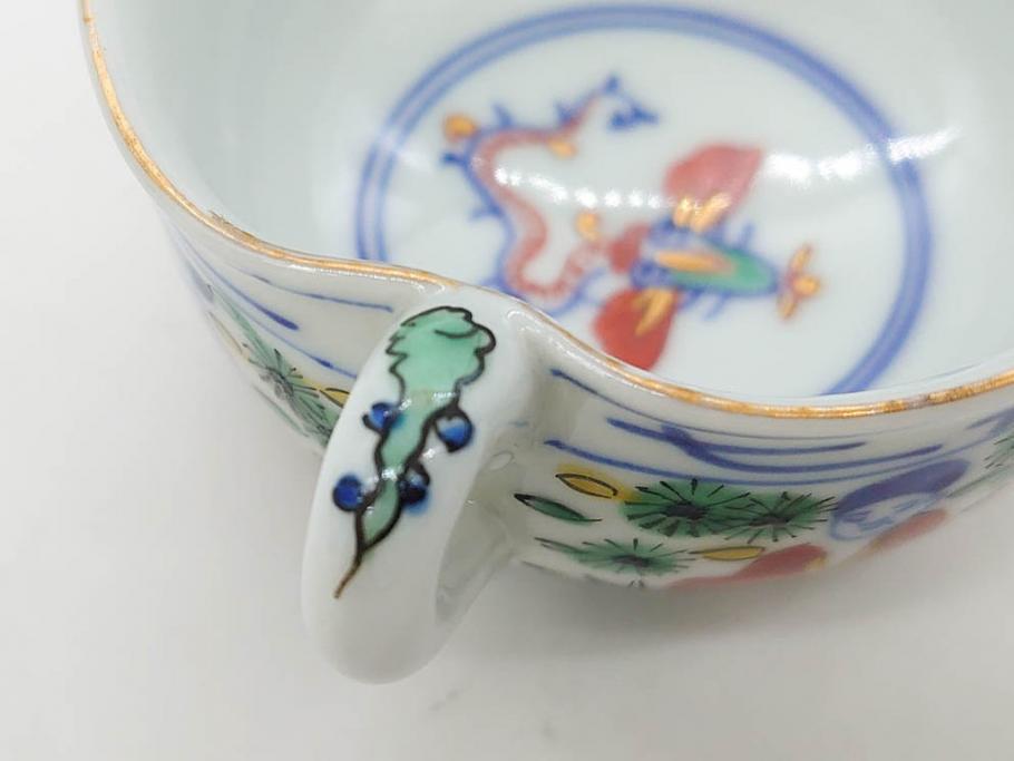 大明萬暦年製　五彩　唐人　寛ぎの時間を演出する煎茶器セット(急須、湯冷まし、煎茶碗、湯呑み、湯のみ、竹林、賢人、竜、龍、金彩、茶道具、共箱付)(R-082825)