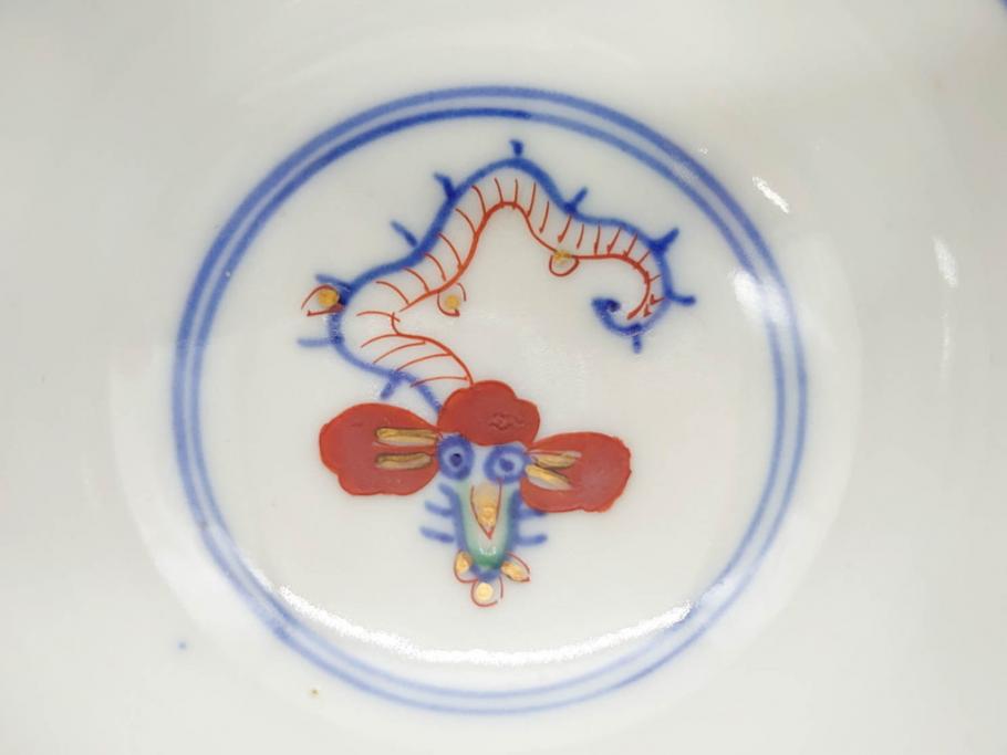 大明萬暦年製　五彩　唐人　寛ぎの時間を演出する煎茶器セット(急須、湯冷まし、煎茶碗、湯呑み、湯のみ、竹林、賢人、竜、龍、金彩、茶道具、共箱付)(R-082825)