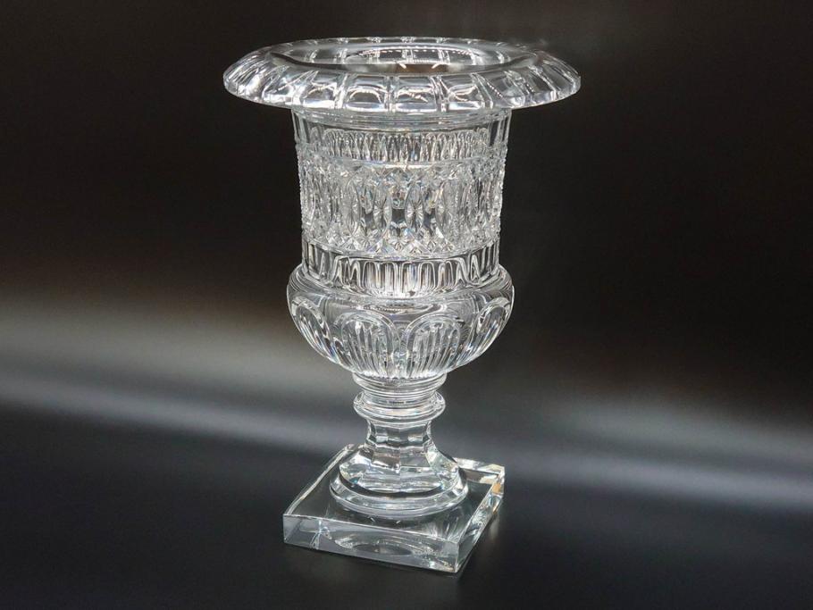 希少　フランス　Baccarat　バカラ　限定150個　57/150　高さ約31cm　気品漂う洗練されたデザインが目を惹く花瓶(フラワーベース、花器、花入、フルレッドクリスタルガラス、ケース付き)(R-076205)
