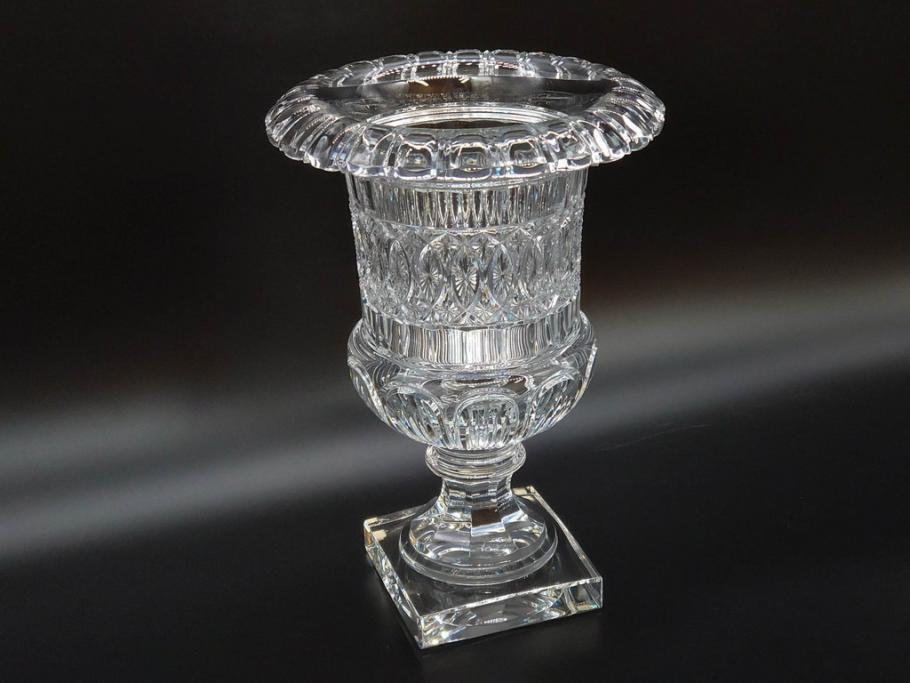 希少　フランス　Baccarat　バカラ　限定150個　100/150　高さ約31cm　気品漂う洗練されたデザインが目を惹く花瓶(フラワーベース、花器、花入、フルレッドクリスタルガラス、ケース付き)(R-076206)