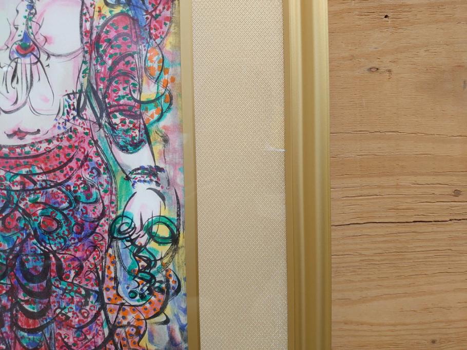 真作　棟方志功　「大弁財天妃神尊像之図」　限定240部のうち第79番　石版画(リトグラフ、絵画、額装、箱付き)(R-076212)
