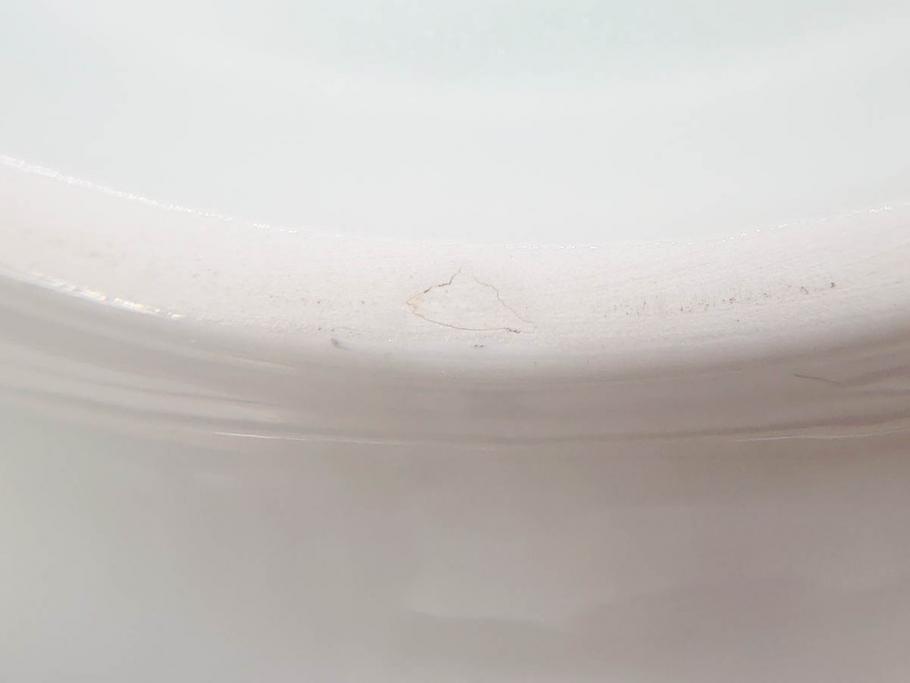 デンマーク　ROYAL COPENHAGEN(ロイヤルコペンハーゲン)　FAJANCE　トランクェーバー　ブルーフラワープレイン　リーフディッシュプレート　ボウル　丁寧に絵付けされた花たちが上品な雰囲気を醸し出す洋食器3点セット(スクエア型、サラダ、深皿、ファイアンス焼き)(R-076216)