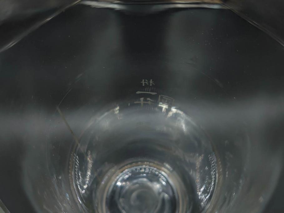 戦前　一升　ガラス　レトロな雰囲気が魅力のメスシリンダー(ビーカー、ガラスビン、硝子瓶、実験器具、枡、液量計)(R-076301)