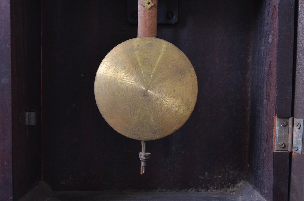 和製アンティーク　堀田時計店　TRADE MARK(トレードマーク)　N.H.T　CROWN CLOCK　クラシカルな佇まいが魅力の振り子時計(掛け時計、古時計、柱時計)(R-081976)