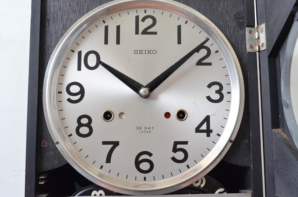 和製ビンテージ　精工舎(SEIKO、セイコー)　30DAY　昭和レトロ　ノスタルジックな雰囲気を纏った掛け時計(振り子時計、古時計、柱時計、ヴィンテージ)(R-081982)
