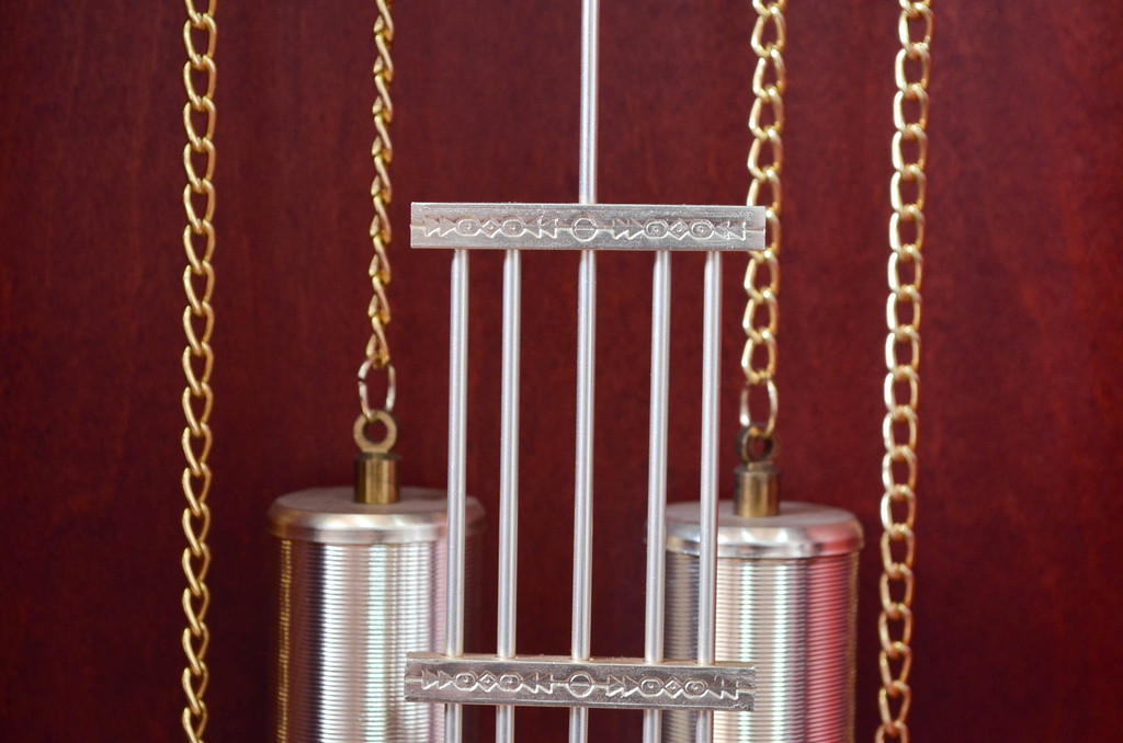 中古　BULOVA(ブローバ)　Bulova Tatianna Wall Chimes Clock(タチアナチャイムウォールクロック)　C3381　色味の美しいグランドファーザークロック(柱時計、掛け時計、古時計、振り子時計)(R-081994)