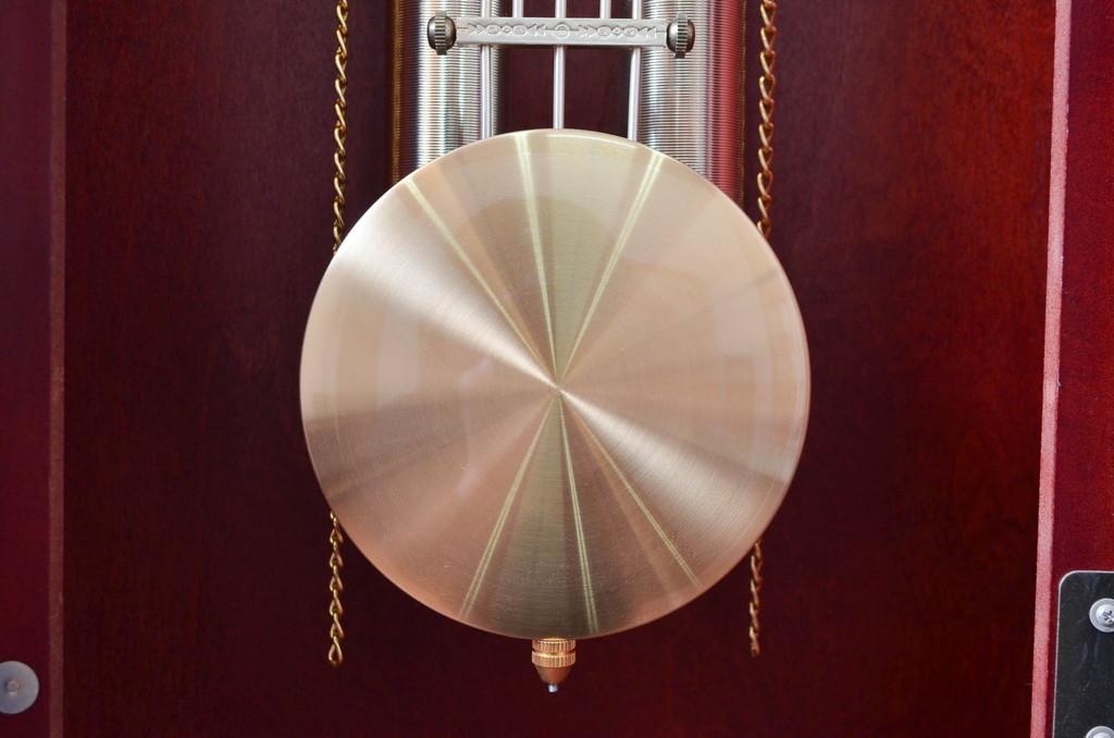 中古　BULOVA(ブローバ)　Bulova Tatianna Wall Chimes Clock(タチアナチャイムウォールクロック)　C3381　色味の美しいグランドファーザークロック(柱時計、掛け時計、古時計、振り子時計)(R-081994)