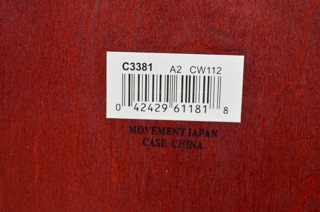 中古　BULOVA(ブローバ)　Bulova Tatianna Wall Chimes Clock(タチアナチャイムウォールクロック)　C3381　色味の美しいグランドファーザークロック(柱時計、掛け時計、古時計、振り子時計)(R-081994)