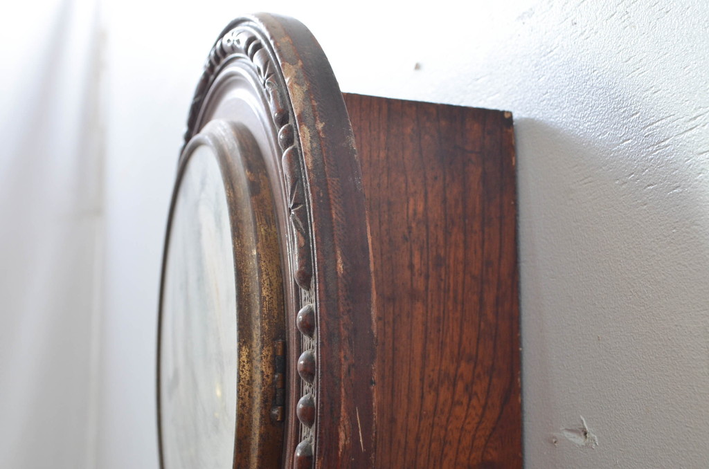 和製アンティーク　明治～大正　愛知県時計製造共同組合(AICHIKEN　CLOCK-MAKERS'　UNION'S　MARK)　MADE(Y)TOKYO　レトロな雰囲気を高める掛け時計(柱時計、古時計、振り子時計)(R-081837)