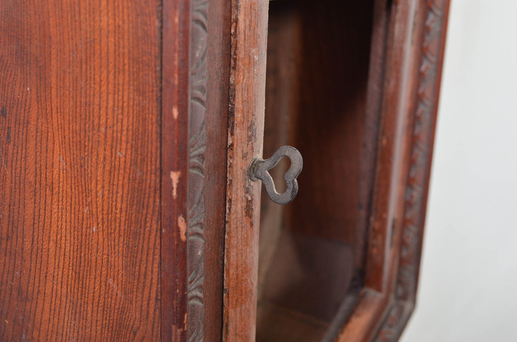 和製アンティーク　明治～大正　愛知県時計製造共同組合(AICHIKEN　CLOCK-MAKERS'　UNION'S　MARK)　MADE(Y)TOKYO　レトロな雰囲気を高める掛け時計(柱時計、古時計、振り子時計)(R-081837)