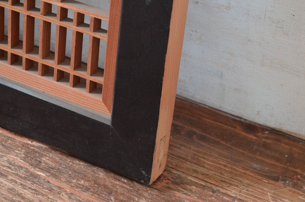 アンティーク建具　細かなデザインが魅力的な組子欄間2枚(明り取り、明かり取り)(R-082580)