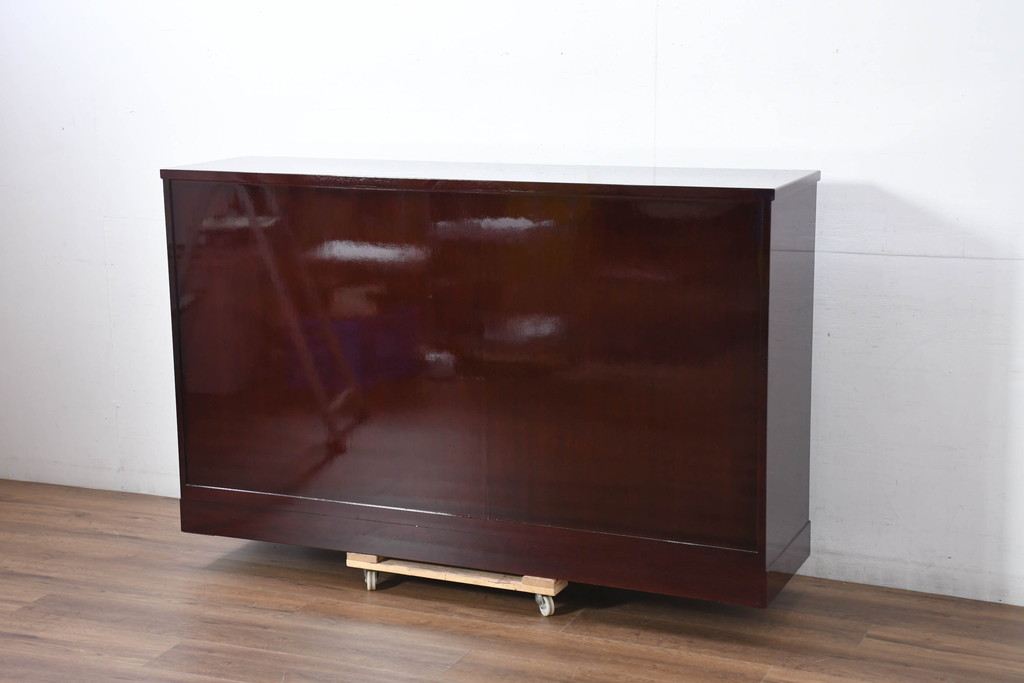 中古　新古品　未使用　展示品　二本松工藝館　田中家具　和の趣を感じる民芸飾り棚(サイドボード、サイドキャビネット、収納棚、戸棚)(定価約88万円)(R-081198)