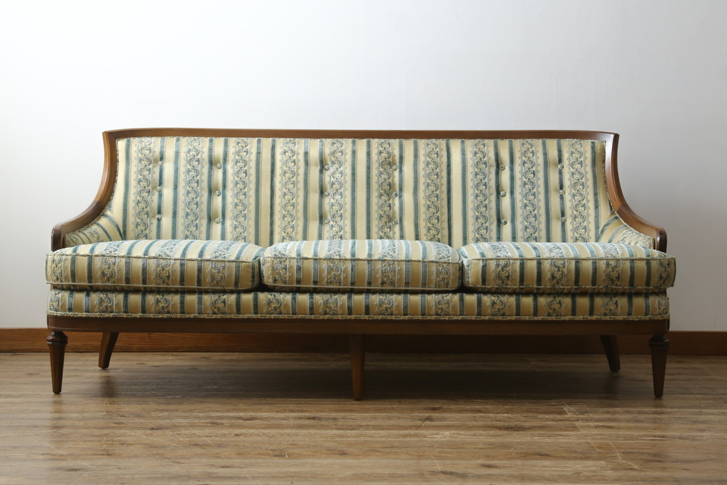 中古　DREXEL HERITAGE(ドレクセルヘリテイジ)　Upholstery(アップホルスタリー)　ワンランク上の上質なお部屋作りにぴったりの3人掛けソファ(アームソファ、3P)(R-055934)