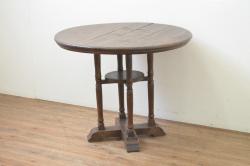 アンティーク家具　天板一枚板!シンプルな古い木のアンティークサイドテーブル