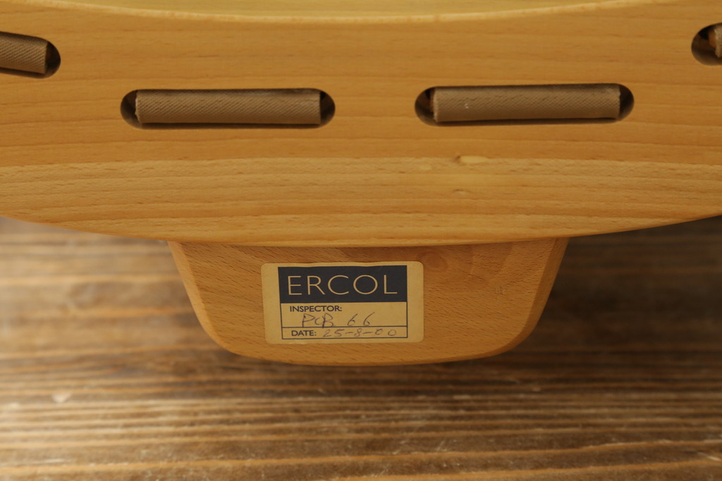 中古　美品　イギリス家具　ERCOL(アーコール)　エバーグリーン　気品のある佇まいが魅力の1人掛けイージーチェア(アームチェア、ラウンジチェア、ソファ、1人掛け、椅子、イス、英国、北欧)(定価約29万円)(R-066170)