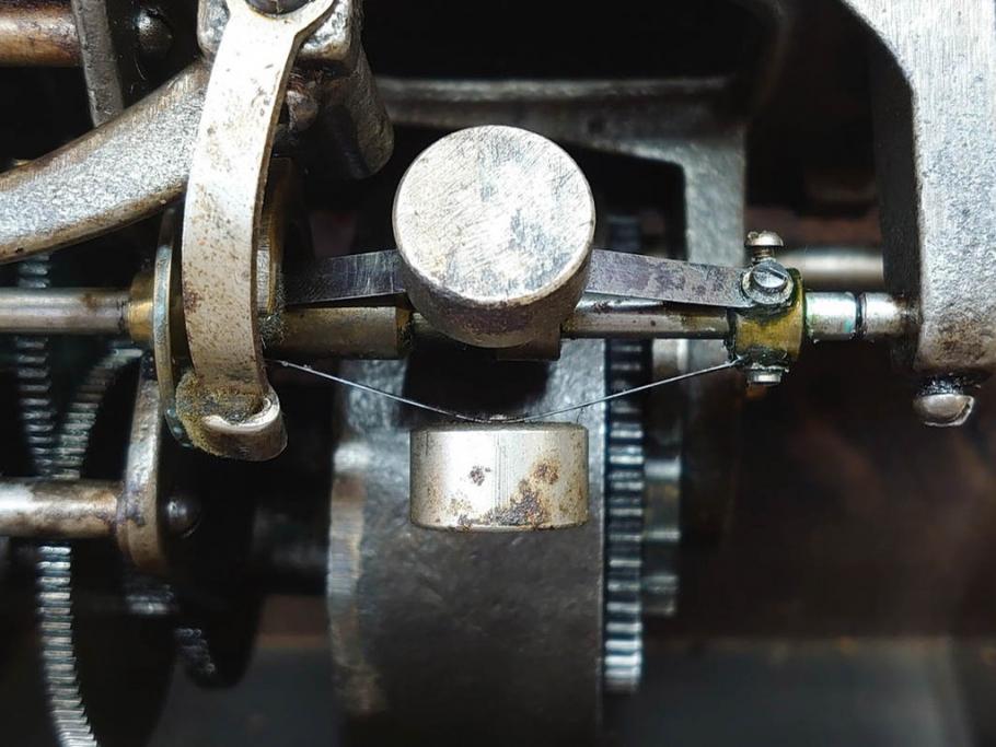 ジャンク品　エジソン　EDISON FIRESIDE PHONOGRAPH　MODEL A　フォノグラフ　蓄音機(ホーン付き、ケース付き、蝋管再生機、MODEL-H 4 MINUTE、トーマス・アルバ・エジソン)(R-076318)