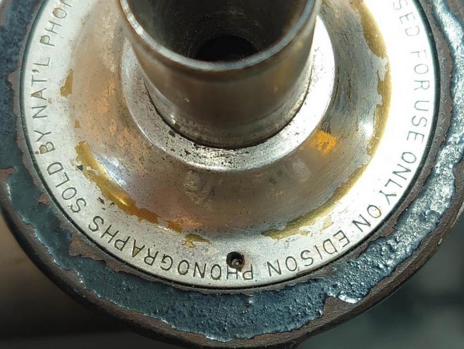 ジャンク品　エジソン　EDISON FIRESIDE PHONOGRAPH　MODEL A　フォノグラフ　蓄音機(ホーン付き、ケース付き、蝋管再生機、MODEL-H 4 MINUTE、トーマス・アルバ・エジソン)(R-076318)