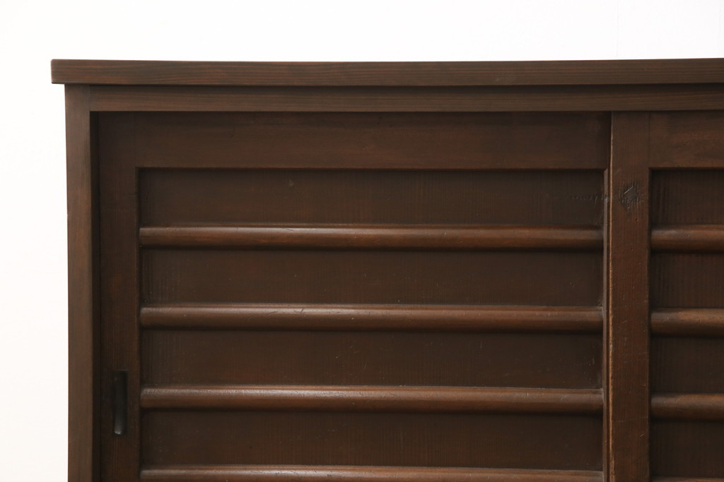 ラフジュ工房オリジナル　古建具リメイク　シンプルなデザインで取り入れやすい収納棚(戸棚、サイドボード、テレビ台)(R-058079)
