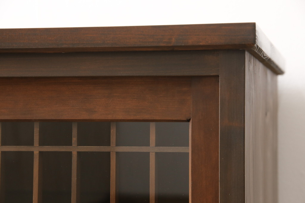 ラフジュ工房オリジナル　古建具リメイク　和モダンなお部屋づくりにオススメの収納棚(戸棚、サイドボード、テレビ台)(R-058080)