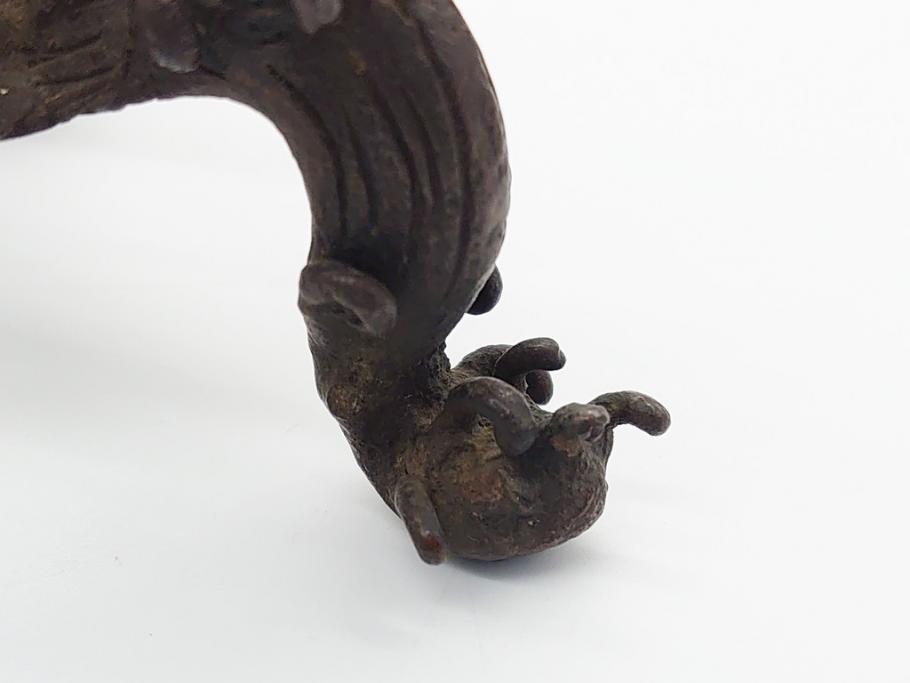 希少 江戸〜明治 金工師 松逢斎鋳 古銅 鳳凰 三足 使い込むほど