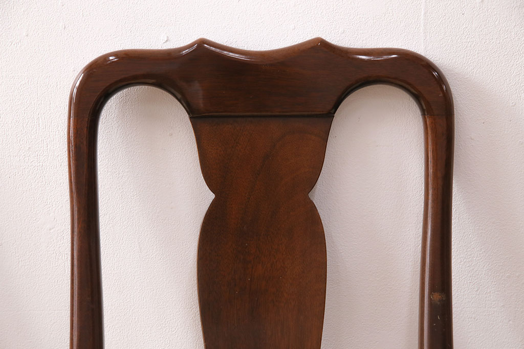 中古　アメリカ輸入家具　Stickley(スティックレー、スティックレイ)　マホガニー材製の高級感あふれるダイニングチェア4脚セット(椅子、サロンチェア)(R-049683)