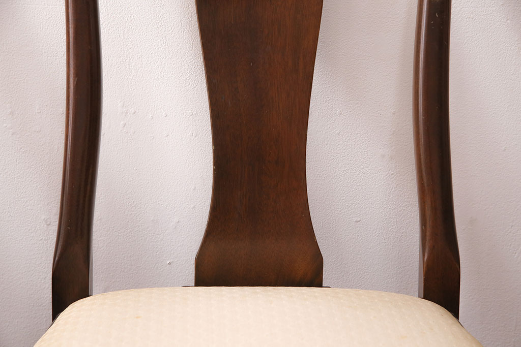 中古　アメリカ輸入家具　Stickley(スティックレー、スティックレイ)　マホガニー材製の高級感あふれるダイニングチェア4脚セット(椅子、サロンチェア)(R-049683)