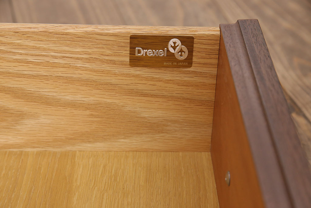 中古　美品　DREXEL HERITAGE(ドレクセルヘリテイジ)　Triune(トライユン)　気品あふれる佇まいが魅力のマホガニー材製サイドボード(チェスト、引き出し)(定価約70万円)(R-050854)