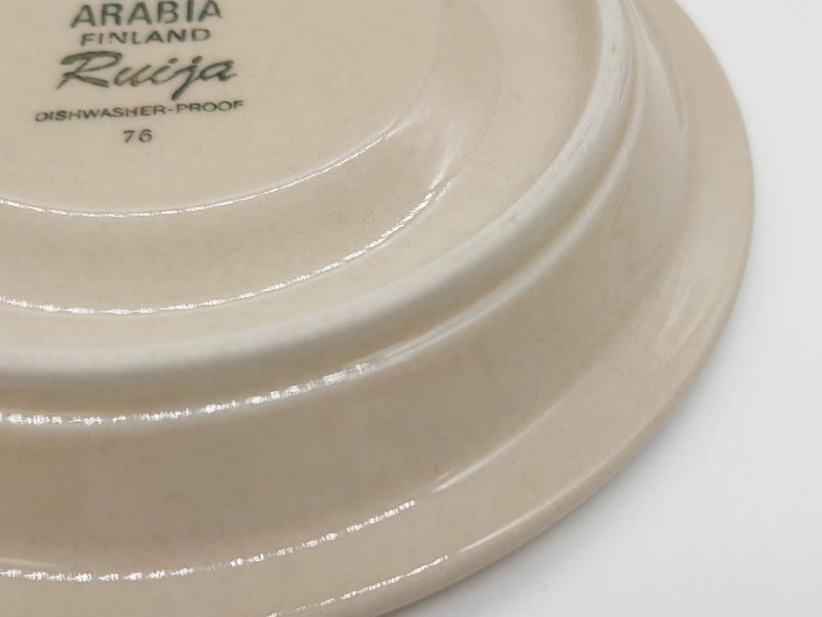 ARABIA FINLAND　Ruija(ルイージャ)　Ulla Procope(ウラ・プロコッペ)　優しさと温かみある絵付けが印象的なカップ&ソーサー3客セット(アラビア、フィンランド、Sモデル、北欧食器、C&S)(R-061949)