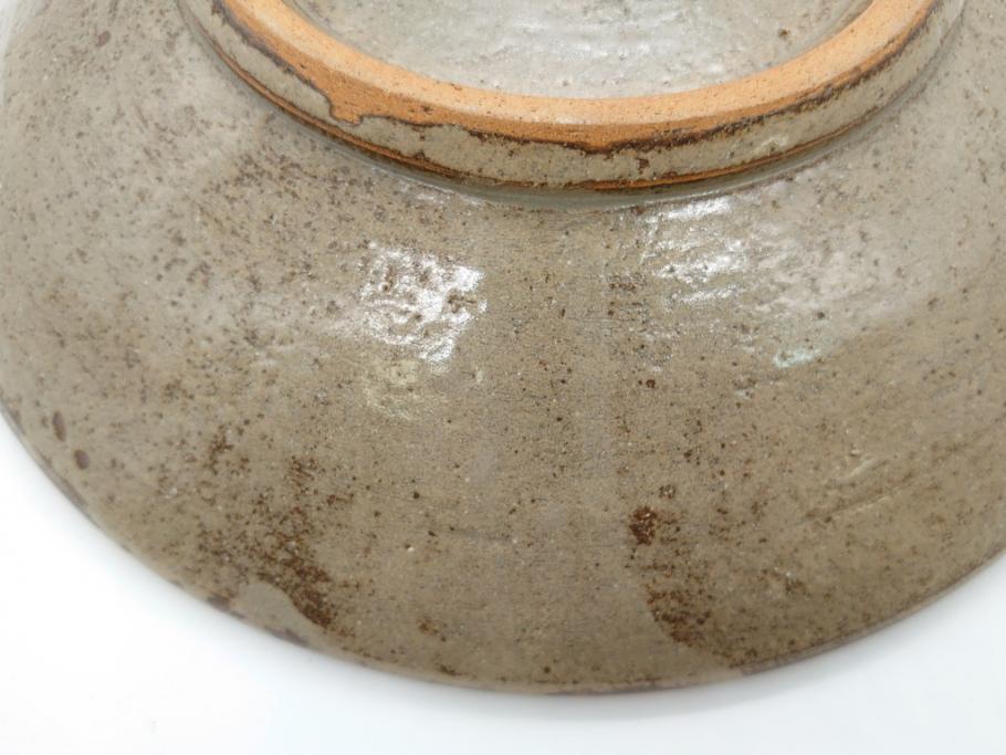 人間国宝　島岡達三　益子焼　1尺皿　約31　象嵌皿(一尺、共箱付き、大皿、民芸陶器、和皿)(R-061951)
