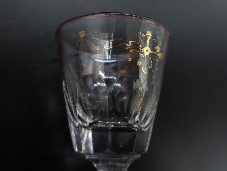 昭和初期　食卓をエレガントに演出するグラス7客セット(リキュール、ショット、酒杯、酒器、硝子、プレスガラス、和ガラス)(R-082886)