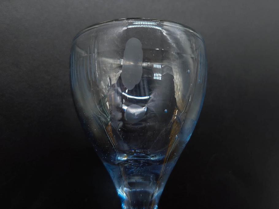 昭和初期　食卓をエレガントに演出するグラス7客セット(リキュール、ショット、酒杯、酒器、硝子、プレスガラス、和ガラス)(R-082886)