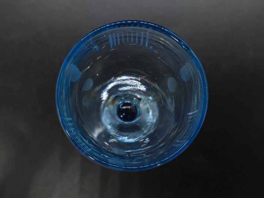 昭和初期　食卓をエレガントに演出するグラス7客セット(リキュール、ショット、酒杯、酒器、硝子、プレスガラス、和ガラス)(R-082886)