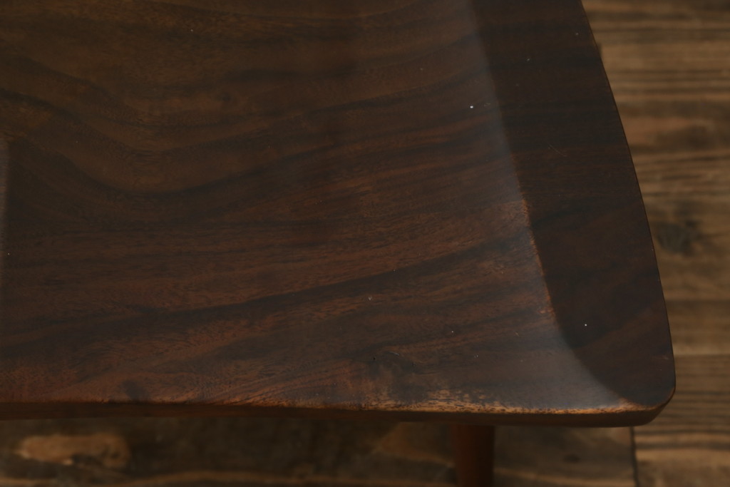 和製ヴィンテージ　小田急ハルク購入　ジョージナカシマ　LOUNGE ARM(ラウンジアーム)　One Arm(ワンアーム、片肘)　CN103　モダンに洗練された右アーム付きラウンジチェア(ジョージ・ナカシマ、アームチェア、イス、椅子、板座チェア、ビンテージ)(R-075939)