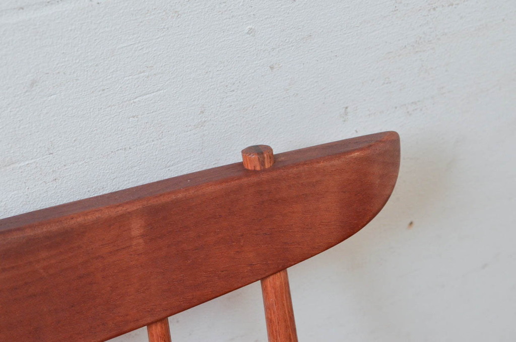 和製ヴィンテージ　小田急ハルク購入　ジョージナカシマ　LOUNGE ARM(ラウンジアーム)　One Arm(ワンアーム、片肘)　CN103　モダンに洗練された左アーム付きラウンジチェア(ジョージ・ナカシマ、アームチェア、イス、椅子、板座チェア、ビンテージ)(R-074176)