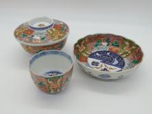 大正昭和初期　桃図　蒔絵木皿5枚セット(漆器、木製皿、銘々皿)(R-043623)