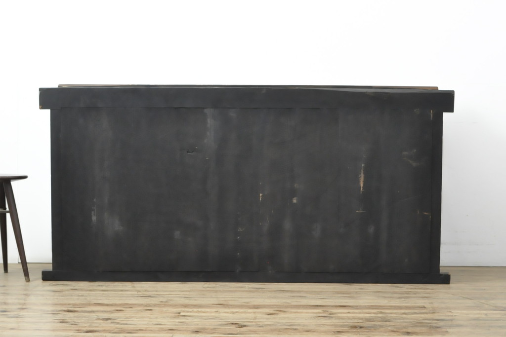 和製アンティーク　京都産　重厚感ある佇まいの水屋箪笥サイドボード(京水屋、食器棚、戸棚、収納棚、キャビネット)(R-057942)