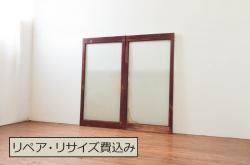 アンティーク建具　落ち着いた和の空間を演出する格子蔵戸1枚(引き戸、玄関戸、格子戸)(R-080230)