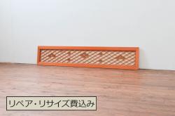 アンティーク建具　ペイント仕上げ限定　大正ロマン　シャビーなペイントが印象的なガラス窓1枚(ガラス戸、ガラス扉)(R-072911)