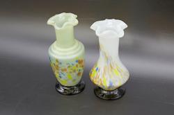 ヴィンテージアクセサリー　K18(18金)　グレーパールのようなしっとりとした輝きを放つビンテージピアス(R-042563)