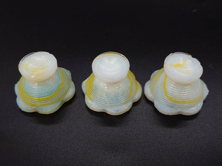 昭和初期　ガラス　マーブル　緻密な造りに目を奪われるミニチュア食器46点セット(コップ、皿、ペロペロ、ままごと、コンポート、カップ、硝子)(R-082894)
