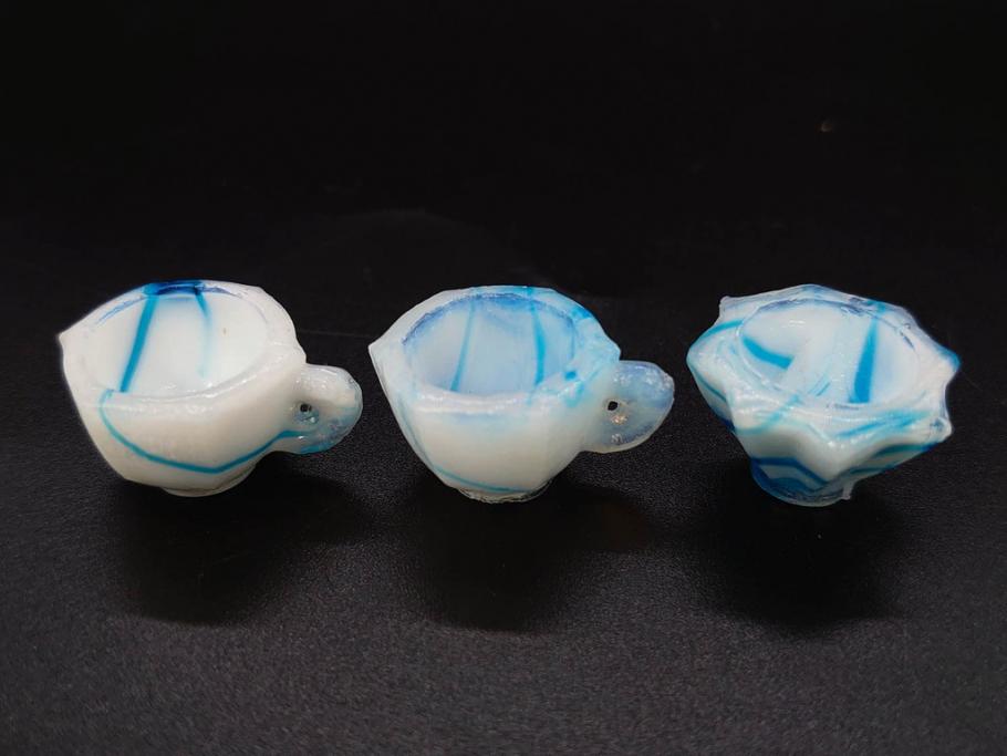 昭和初期　ガラス　マーブル　緻密な造りに目を奪われるミニチュア食器46点セット(コップ、皿、ペロペロ、ままごと、コンポート、カップ、硝子)(R-082894)