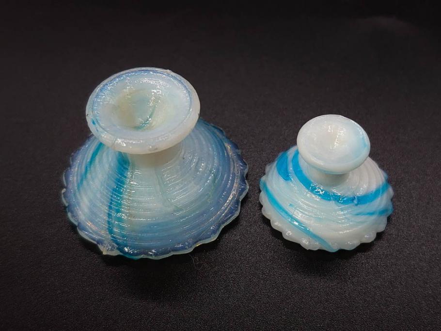 昭和初期　ガラス　マーブル　緻密な造りに目を奪われるミニチュア食器46点セット(コップ、皿、ペロペロ、ままごと、コンポート、カップ、硝子)(R-082894)