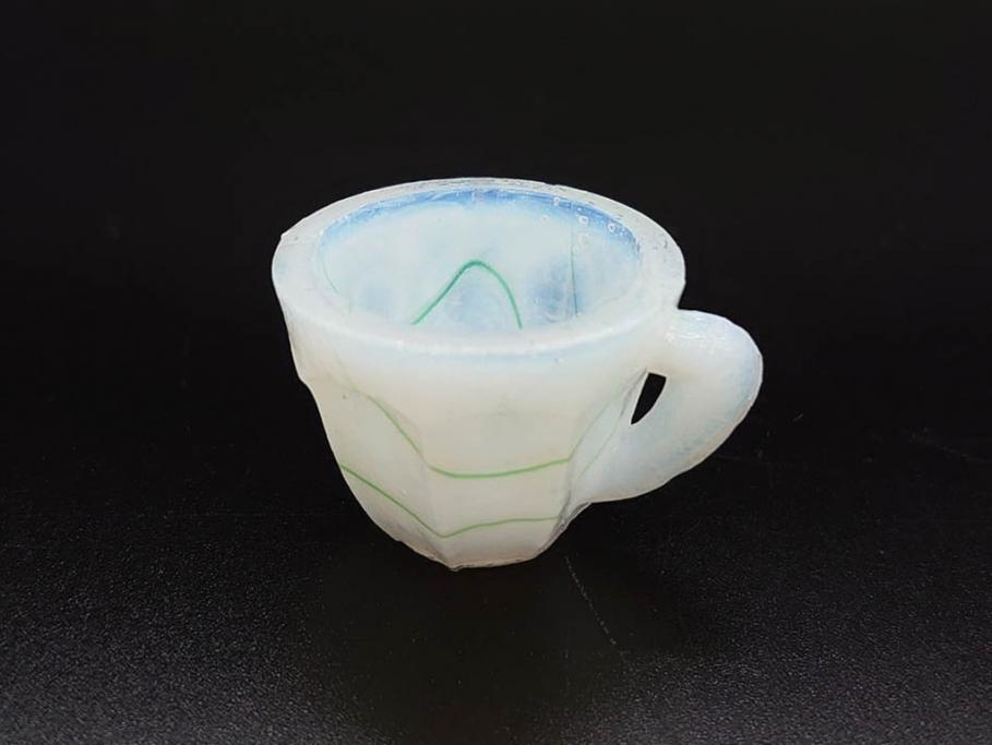 昭和初期　ガラス　マーブル　緻密な造りに目を奪われるミニチュア食器46点セット(コップ、皿、ペロペロ、ままごと、コンポート、カップ、硝子)(R-082894)