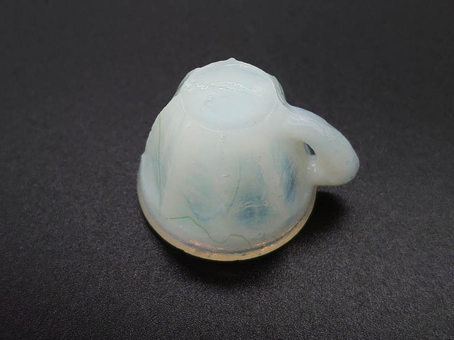 昭和初期　ガラス　マーブル　緻密な造りに目を奪われるミニチュア食器46点セット(コップ、皿、ペロペロ、ままごと、コンポート、カップ、硝子)(R-082894)